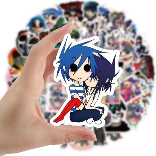 10/52pcs Gorillaz Music Band Cartoon Stickers Decal DIY Motorcycle Phone Laptop Luggage Guitar Car Graffiti Sticker Kids Toy