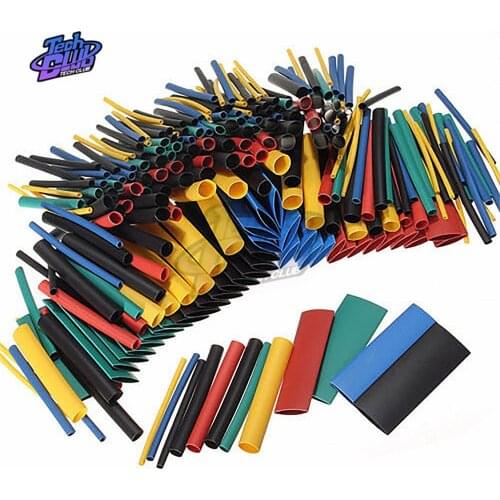 127/328/530Pcs Assorted Polyolefin Heat Shrink Tubing 2:1 Halogen-Free Tube Cable Sleeves Wrap Wire Heat Shrink Tube