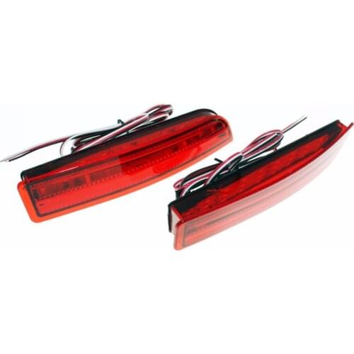 2pcs car styling led red rear bumper reflector lights Tail light parking warning lamp for Toyota RAV4/PREVIA/Alphard 2010