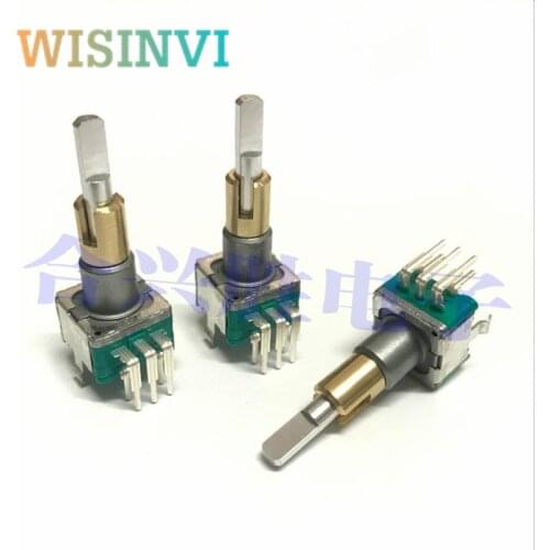 2 PCS EC11EBB24C03 Dual axis encoder with switch 30 positioning number 15 pulse point handle 25mm