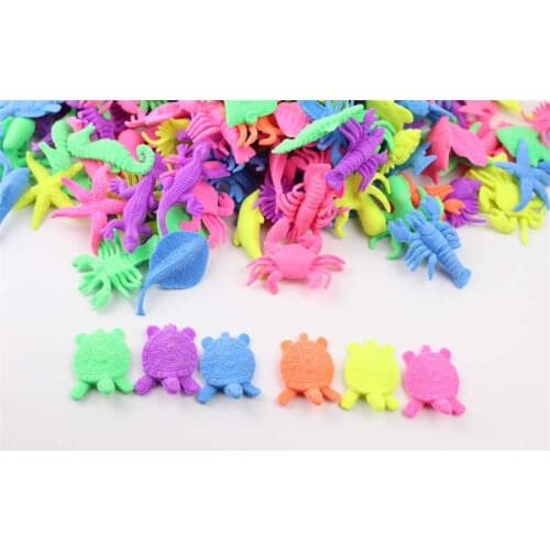 20pcs/pack Ocean animal Expanded toy water soaked toys Marine Biology Plastic Toys Ocean Animals Toy Soaking Expansion