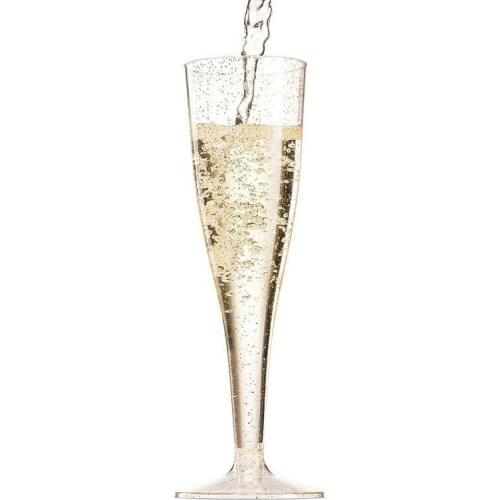 5Pcs Champagne Flutes Plastic Party Wine Dine Goblet Cups Toast Xmas Wedding Dinner Cocktail Juice Cup Kitchen Accessories