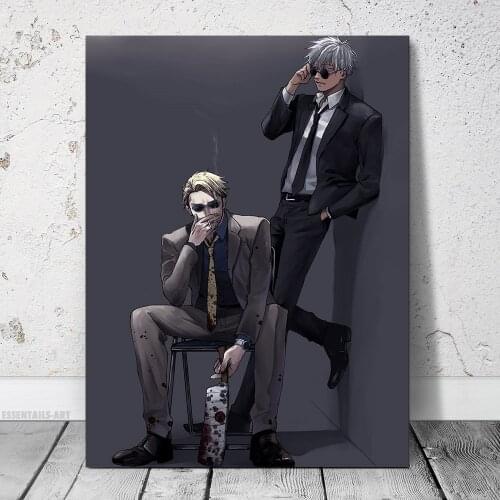 Satoru Gojo Kento Nanami Jujutsu Kaisen Anime Poster Decoration Print Wall Art Canvas Study Living Room Home Decor Painting