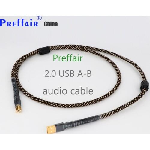 Preffair Hi End A-B Type USB Cable Audio DIY Copper Silver OFC Pure Copper Conductor USB A To USB B Audio Cable Cord USB Wire