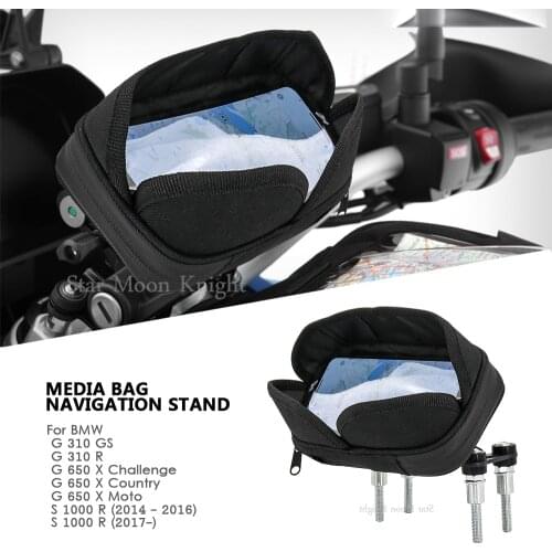 Motorcycle Phone Stand Holder Mobile GPS Plate Bracket Waterproof Media Bag Navigation Bracket for BMW G310GS G310R G650X S1000R