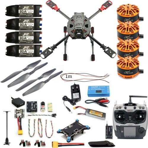 DIY Full Set 2.4GHz 4-Aixs Multicopter RC Aircraft 630mm Frame Kit MINI PIX+GPS AT9S TX RX Brushless Motor ESC Altitude Hold
