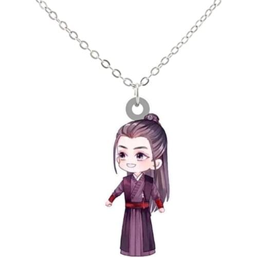 The Untamed Anime Characters PVC Long Necklace Chinese Costume Drama Acrylic Women Jewelrys Wedding Classic Choker