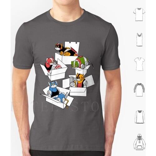 Of The Box T Shirt Cotton Men DIY Print Voltron Lions Of The Universe Cats Cats In Boxes Cartoons