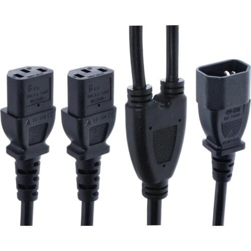 IEC 320 C14 to Dual C13 Power cord, Y Type Splitter Short Power line cables,PDU Cable Assemblies, extension adapter, 30cm