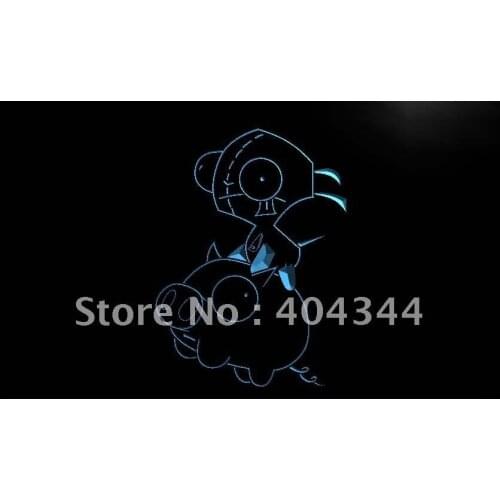 LC224- Invader Zim Piggy LED Neon Light Sign home decor crafts