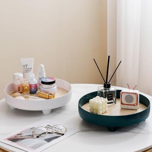 1PCS Desktop Makeup Organizer Storage Tray Perfume Aromatherapy Nail Polish Display Stand Dressing Table Cosmetic Storage Box