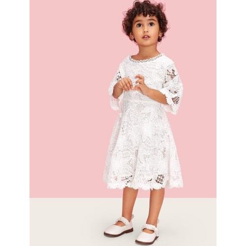 2019 Summer New Toddler Infant Kids Baby Girls Short Sleeve Dress Princess Party Tutu Dresses Embroidery Floral Ball Gown