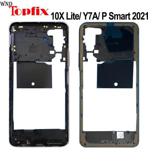 NEW Original For Huawei P Smart 2021 / Y7A / Honor 10X Lite Middle Frame Bezel Faceplate Bezel LCD Frame Repair Spare Parts