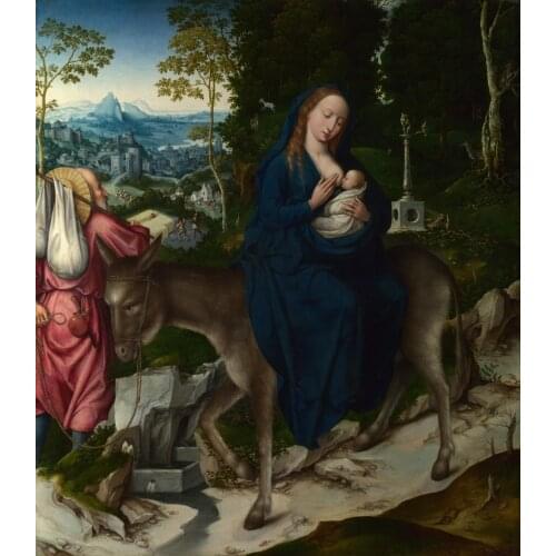 Wholesale Famous oil painting Replica # London Museum Religious ART # the flight into egypt painting on canvas