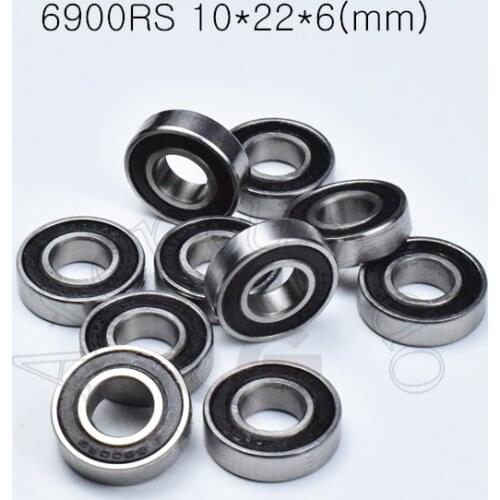 6900RS 10*22*6(mm) 10piece bearing free shipping abec-5 rubber sealed bearing Thin wall bearing 6900 6900RS chrome steel bearing