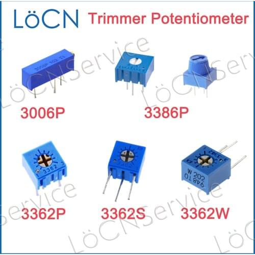 3296X 1K 2K 5K 10K 20K 50K Trim Pot Trimmer Potentiometer 3296 3296X-1-102 3296X-1-202 3296X-1-502 Variable Resistor 50PCS LoCN
