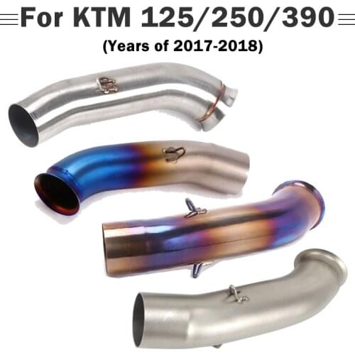 RC 390 Slip-on Motorcycle Exhaust Muffler Middle Link Pipe Connection Escape Moto 51mm for KTM RC390 DUKE 125 250 390 2018 2019