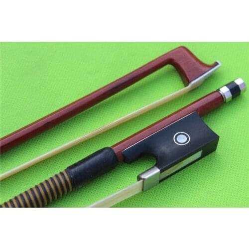 1 pcs Brazilwood Violin Bow 4/4 Straight Pretty inlay Nice F rog High Quality #004