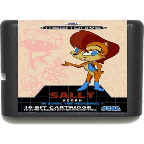 Sonic Sally 16 bit MD Game Card For 16 bit Sega MegaDrive Genesis game console