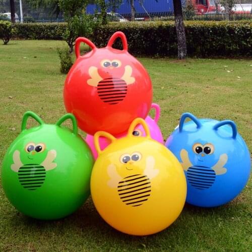 45CM Thickened Bouncing Ball toys Cartoon Jumping Ball ear handle ball High Quality Inflatable Toy Gift