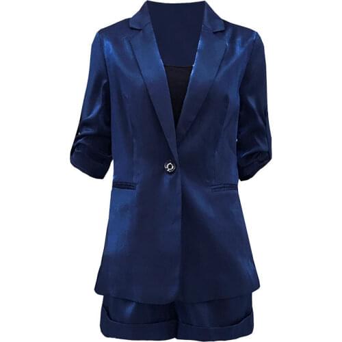 2020 spring summer autumn new women fashion casual 2pieces set suit woman female Plus big size OL blazer feminino Vq88