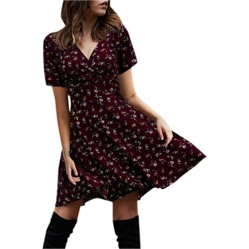 Dresses For Women 2021 V Neck Manches Short Sleeve Dresses Robe Female Retro Elegant Party Culb Dress Vintage Dresses Платье