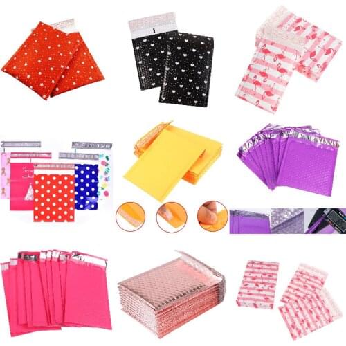 10pcs/lot Courier Self Seal Envelope Bags Lined Poly Foam Bubble Mailers Padded Mailing Bag Waterproof Postal Shipping Bag