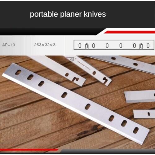 2pcs 263x32x3mmWoodworking Straight Knife HSS Planer Blade for RYOBI AP-10N Electric Planer Blade