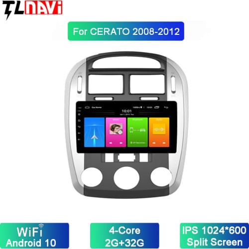 9 inch HD full touch android 10 car dvd player for kia Cerato 2008-2012 multimedia gps navigation system