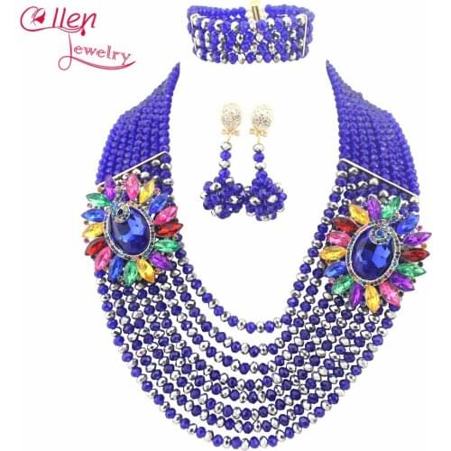 African nigerian Wedding bridal beads Jewelry Set African beads Jewelry Set African beaded necklace sets N0082