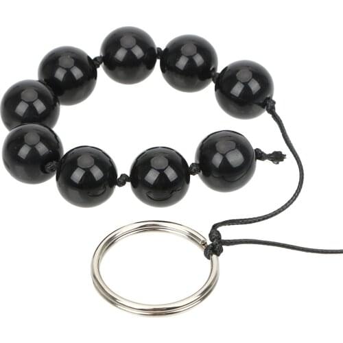 IKOKY Erotic Sex Toys for Woman Butt Vaginal Plug Nine Anal Balls Ring Handheld Anal Bead Glass Prostate Massage