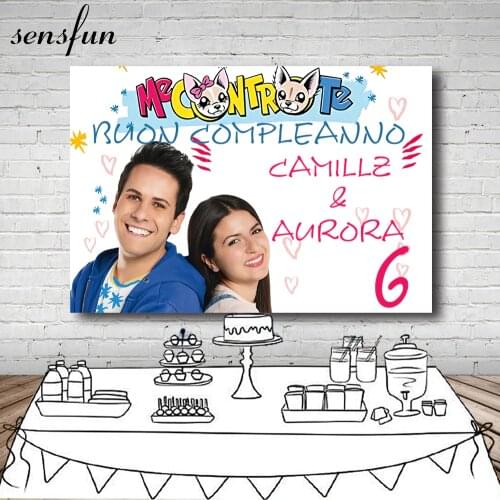 Sensfun Youtube Photography Backgrounds ME CONTRO TE Children Birthday Party Backdrops For Photo Studio Custom Photocall