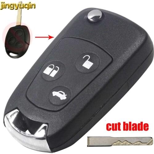 Jingyuqin Cut Blade 3 Buttons Remote Car Key Blank For FORD FOCUS MONDEO