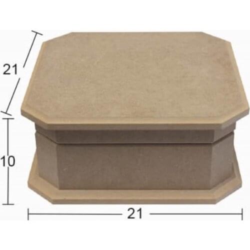 KU372 Square Flat Box, Can Be Painted Wood Mdf Box
