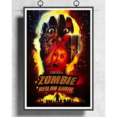 L073 ZOMBIE 3 Movie Horror Cult Hell on Earth Lucio Fulci Silk Fabric Poster Art Decor Indoor Painting Gift