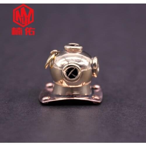 Brass 1PC Paracord Knife Bead Submarine Diving Helmet Survival Bracelet Buckle EDC Decorative Accessories
