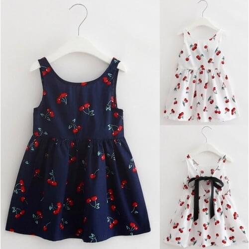 Vestidos Girls Summer Dress 2020 Red Heart Printing A-line Princess Dress Children Costume for Kids Girl Clothes Baby Dresses #L