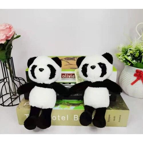 Mini Panda Key Chain Pendants Kawaii Plush Toys Backpack Schoolbag Cartoon Anime Model Doll Gifts Stuffed Toy For Children