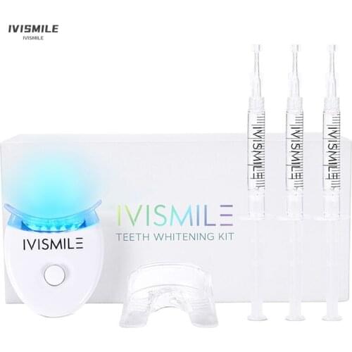 IVISMILE Teeth Whitening Kit With Led Light Tooth Whiterner Professional Peroxide Oral Hygiene Home Use Bleach Whitener Gel Kit