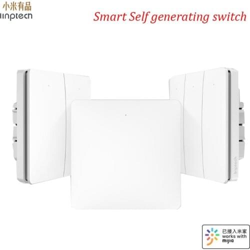 Youpin Linptech Zero Line Fire Wire Wall Switch Smart Remote Control Self-generation Wireless Key Light Switch for Mi home APP