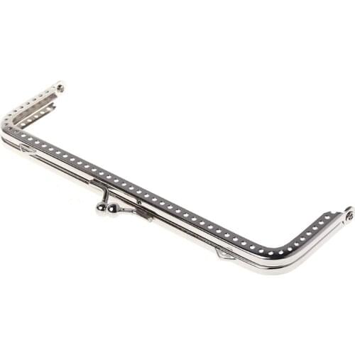 New Silver Handle Sewing Purse Handbag Coins Bags Metal Kiss Clasp Frame 15cm