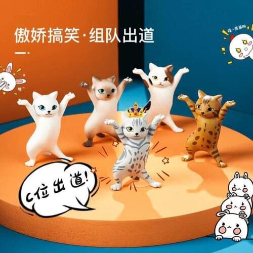Cat Stand For Things Pen Holder Headphone Cat Stand Pose Nice Office Organizer Funny Student Stationery Mini Ornament Storage