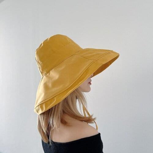 Fashion Summer Wide Brim Sun Hat For Women Seaside Sun Protection UV Cap Wild Fisherman Hat Korean Version 2021 NEW
