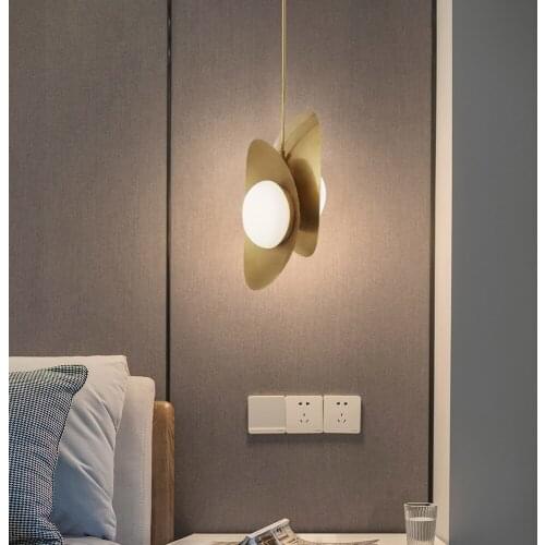 Modern Copper Black Glass Metal Pendant Lamp Art Chandelier Living Room Fixture Lighting Fixture LED Suspension Lamps PA0556