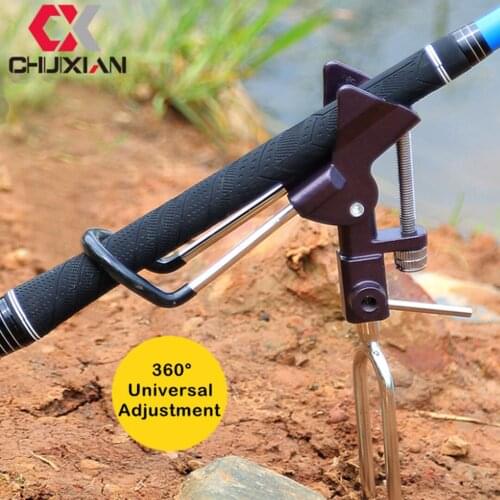 Thickened Fishing Rod Non-slip Stainless Steel Aluminum Alloy Electroplated Metal Outdoor Fishing Sea Rods Holder