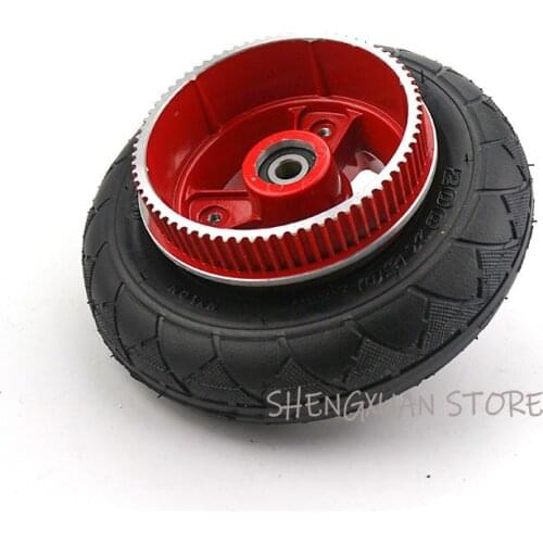 200X50 rear wheels 8 inch aluminum alloy synchronous belt hub rim with 200x50 tire tyre for Electric Mini Bike Scooter Motorcycl