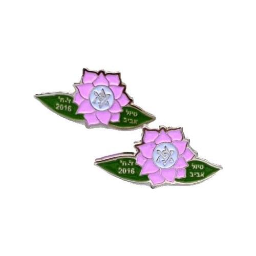 Factory direct rose shape plating badge personality fashion paint badges