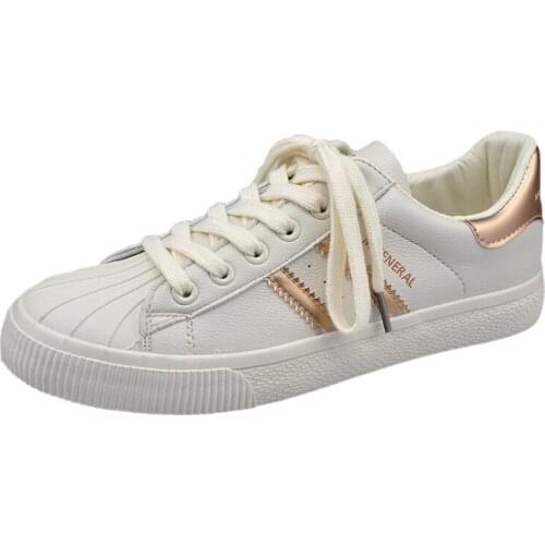 2019 Spring Females Neakers Shoes New Hong Kong Style Shell Casual Shoes Korean Version Of The Trend Of Students Sneakers Shoes