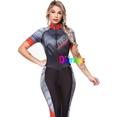Dunas Womens Cycling Set Red Pro Triathlon Store Full Tracksuits Pedal Clothing Cycling Monkey Professional GEL Jumpsuit Summer