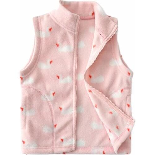 New Kids Vest Autumn Winter Girls Boys Warm Dot Zipper Waistcoat Vests For 2 3 4 5 6 yrs Childrens Outerwear Baby Clothes 2019